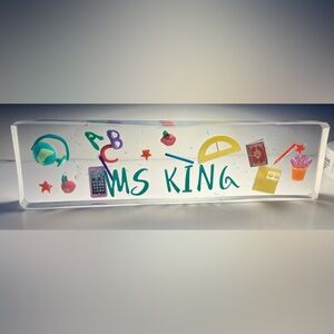 Customized Colorful Teacher Name Plate